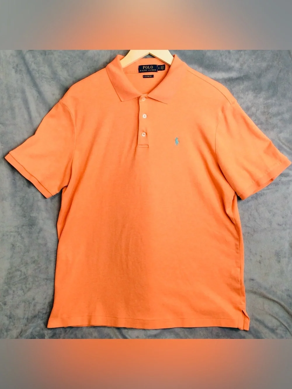 Ralph Lauren Men’s Coral Orange Polo Shirt with Embroidered Pony